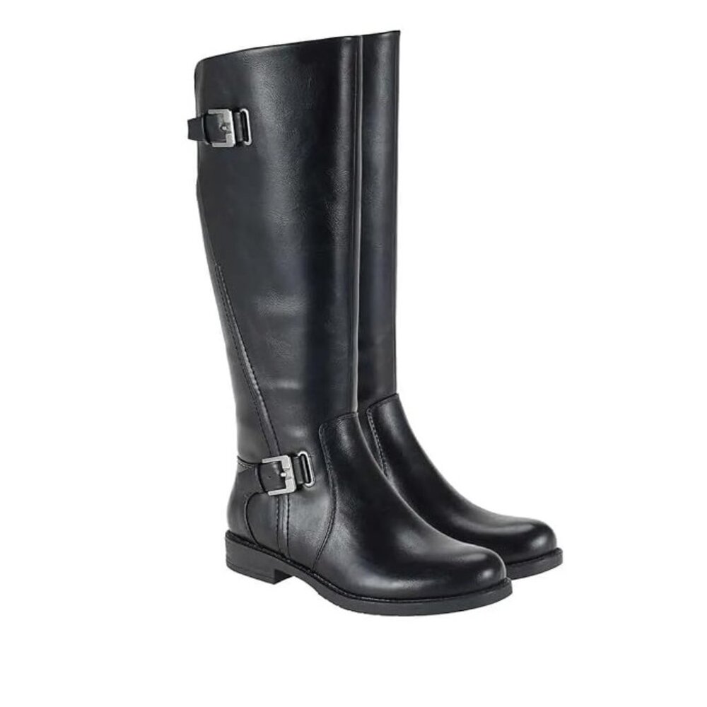 NiB Baretraps Womens Carmen Riding Boots Jet Black Size 6.5 Boot $79 1SH51